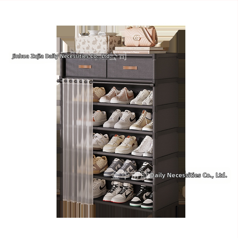 Стойка за обувки за вход на дома Многослоен шкаф за съхранение на обувки с чекмеджета Прост шкаф за обувки за жилища под наем Не заема място