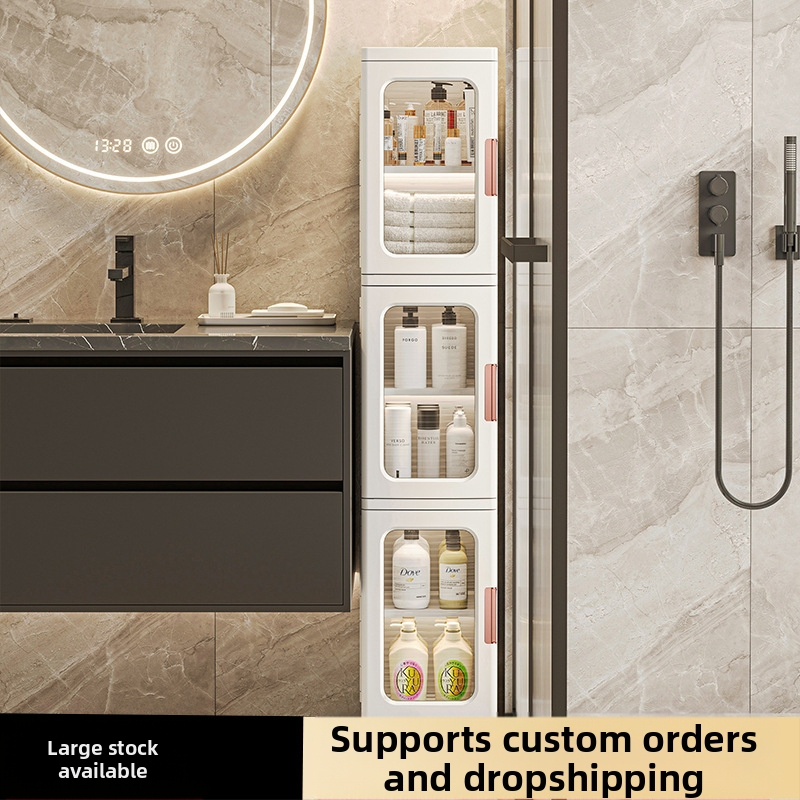 Elutoa hoiukapp Majapidamise paigaldusvaba laste mänguasjade vahedega kokkupandav kapp Suupistete hoiukapp Plastist hoiukapp