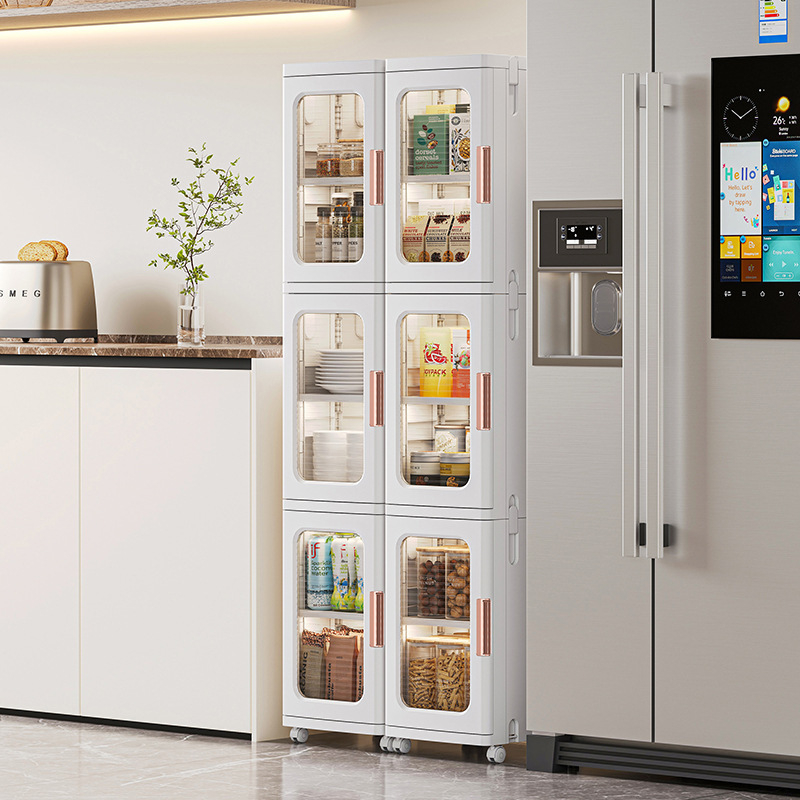 Elutoa hoiukapp Majapidamise paigaldusvaba laste mänguasjade vahedega kokkupandav kapp Suupistete hoiukapp Plastist hoiukapp