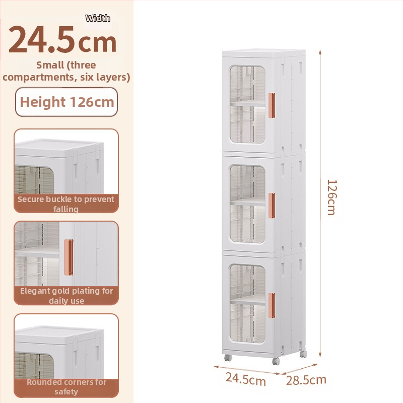 Elutoa hoiukapp Majapidamise paigaldusvaba laste mänguasjade vahedega kokkupandav kapp Suupistete hoiukapp Plastist hoiukapp