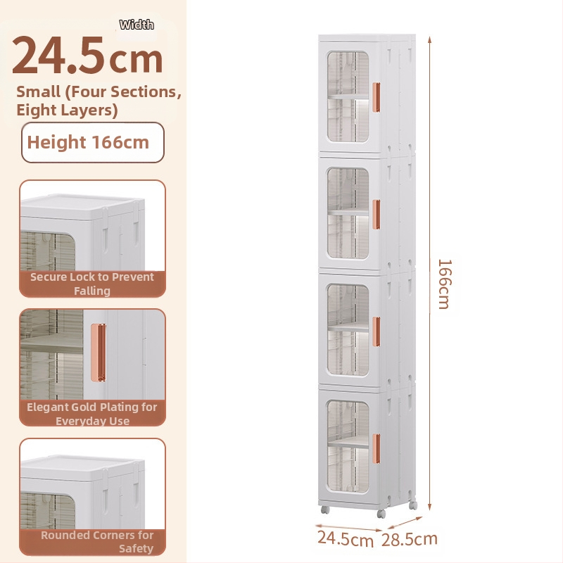 Elutoa hoiukapp Majapidamise paigaldusvaba laste mänguasjade vahedega kokkupandav kapp Suupistete hoiukapp Plastist hoiukapp