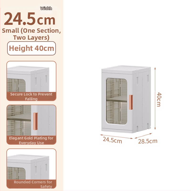 Elutoa hoiukapp Majapidamise paigaldusvaba laste mänguasjade vahedega kokkupandav kapp Suupistete hoiukapp Plastist hoiukapp