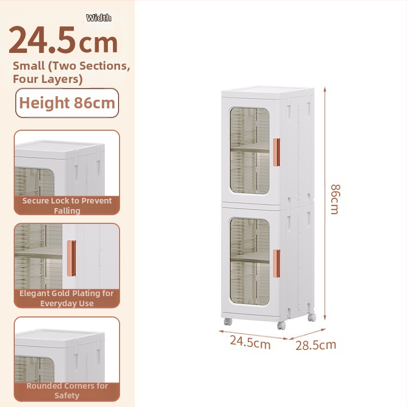 Elutoa hoiukapp Majapidamise paigaldusvaba laste mänguasjade vahedega kokkupandav kapp Suupistete hoiukapp Plastist hoiukapp