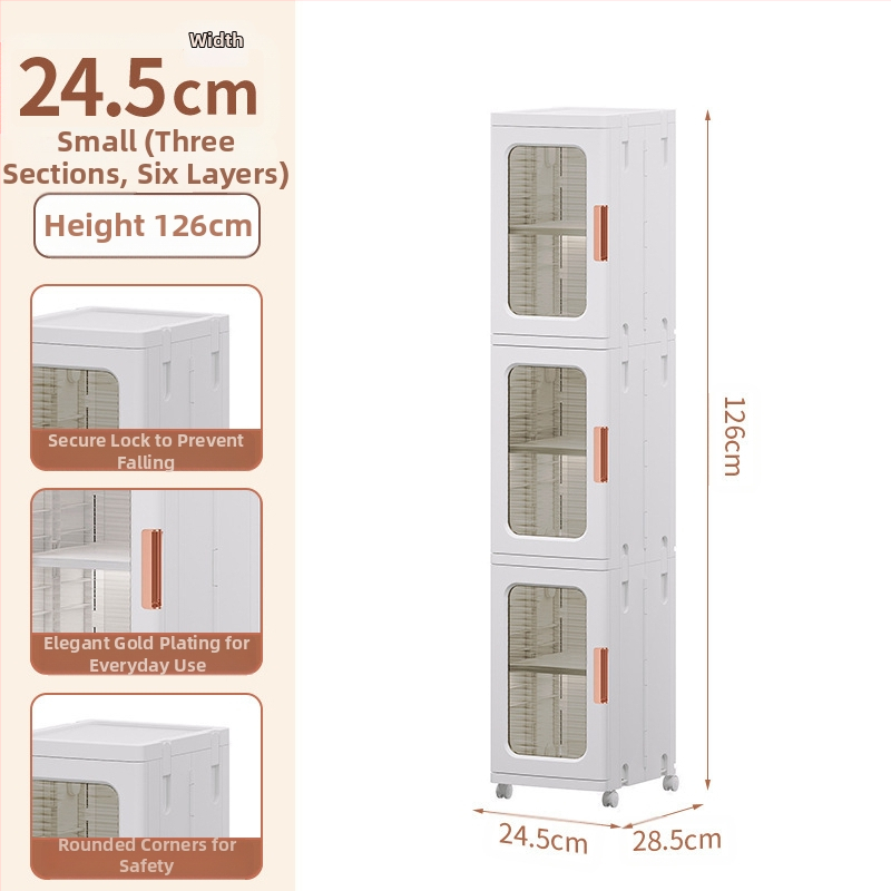 Elutoa hoiukapp Majapidamise paigaldusvaba laste mänguasjade vahedega kokkupandav kapp Suupistete hoiukapp Plastist hoiukapp