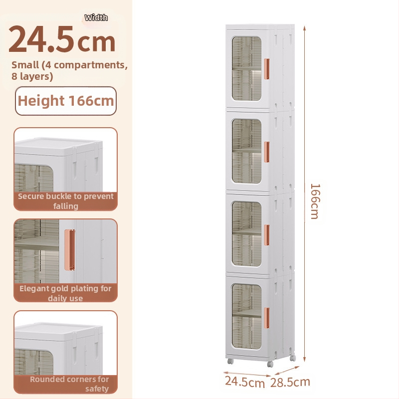 Elutoa hoiukapp Majapidamise paigaldusvaba laste mänguasjade vahedega kokkupandav kapp Suupistete hoiukapp Plastist hoiukapp