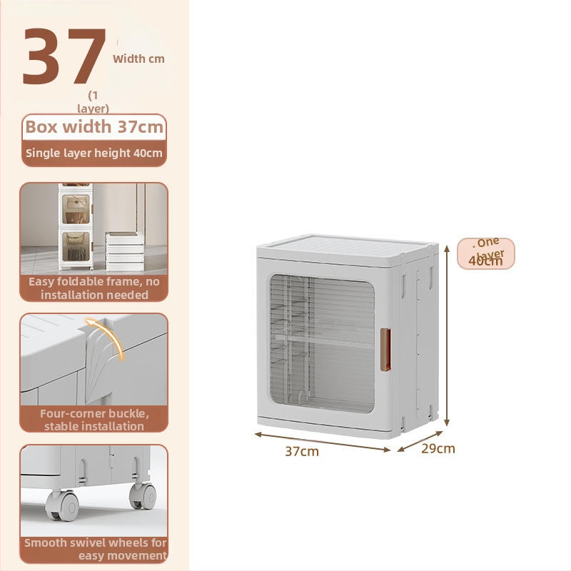 Elutoa hoiukapp Majapidamise paigaldusvaba laste mänguasjade vahedega kokkupandav kapp Suupistete hoiukapp Plastist hoiukapp