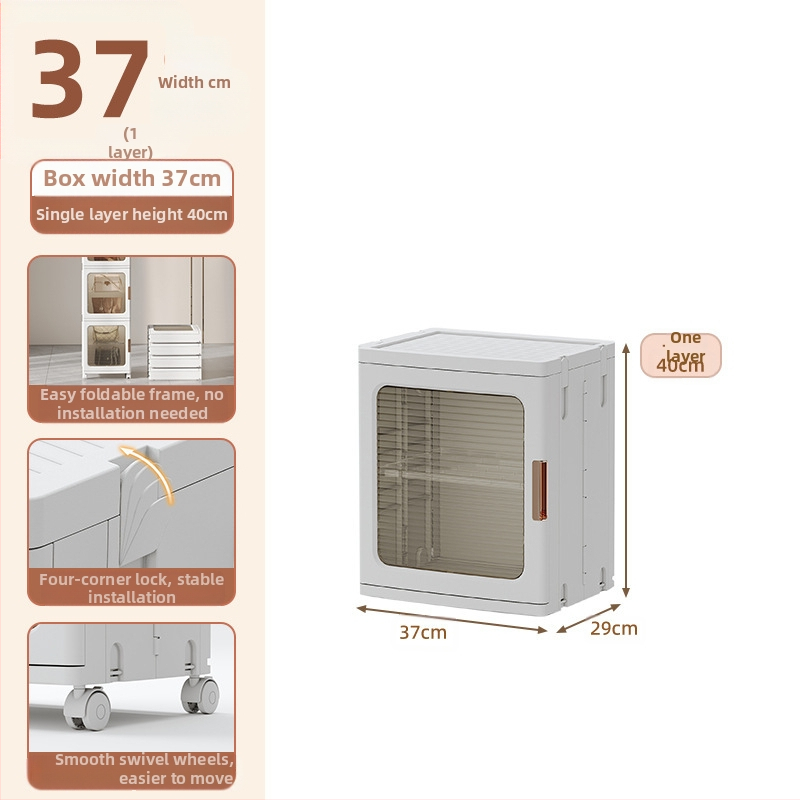 Elutoa hoiukapp Majapidamise paigaldusvaba laste mänguasjade vahedega kokkupandav kapp Suupistete hoiukapp Plastist hoiukapp