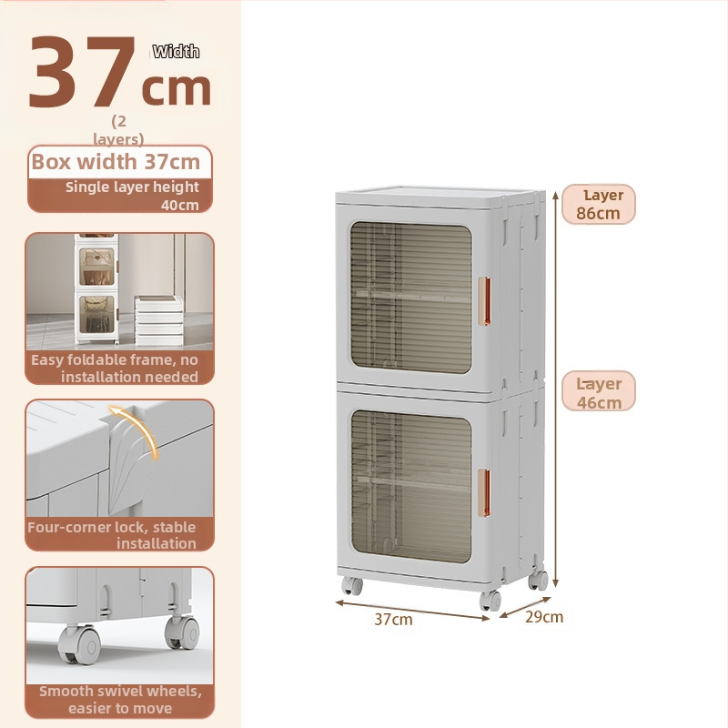 Elutoa hoiukapp Majapidamise paigaldusvaba laste mänguasjade vahedega kokkupandav kapp Suupistete hoiukapp Plastist hoiukapp