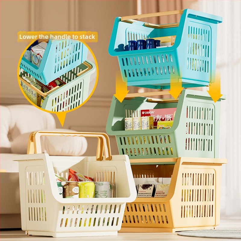 Стелаж за съхранение на играчки за хол, подов, многослоен, кош за плодове и зеленчуци, стойка за различни предмети, кошница за наслагване, кухненски стелаж за съхранение на зеленчуци
