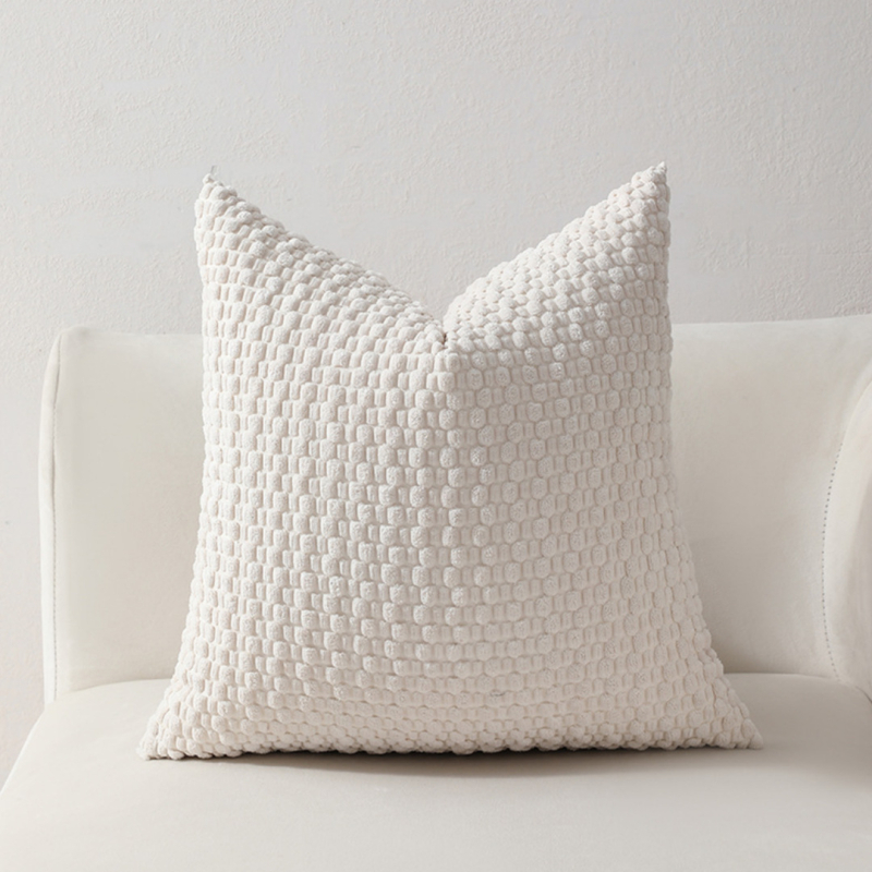 Határokon átnyúló, háromdimenziós, buborékmintás, kordbársony párnahuzat otthoni vendégeknek, luxus kanapé háttámla huzat