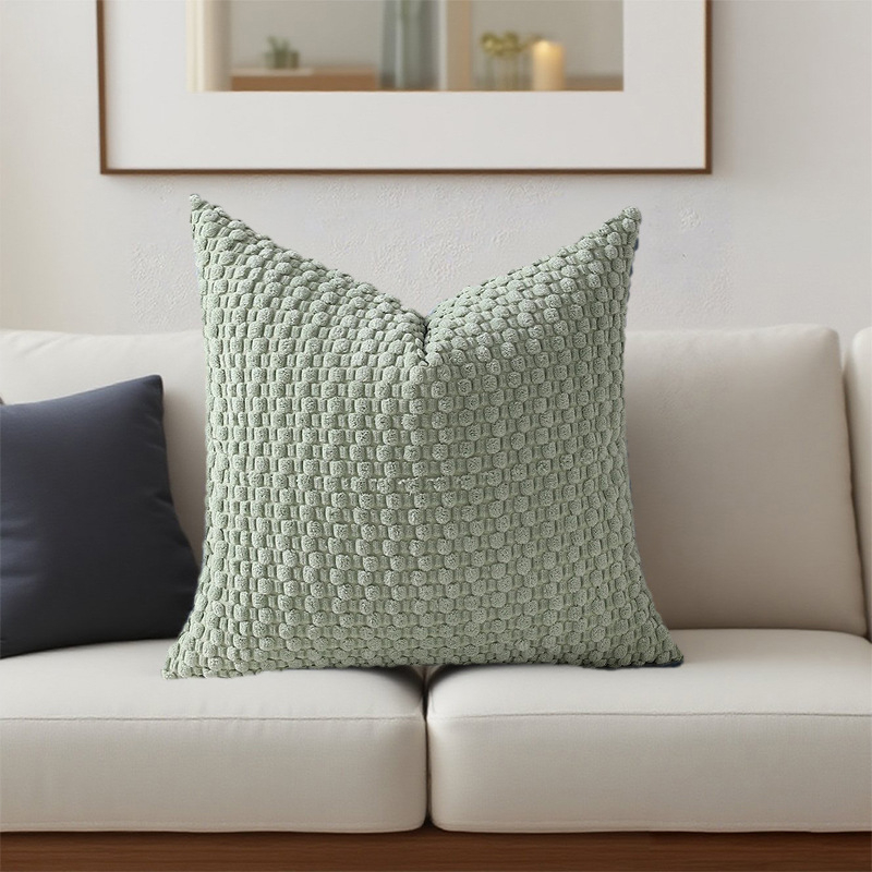 Határokon átnyúló, háromdimenziós, buborékmintás, kordbársony párnahuzat otthoni vendégeknek, luxus kanapé háttámla huzat