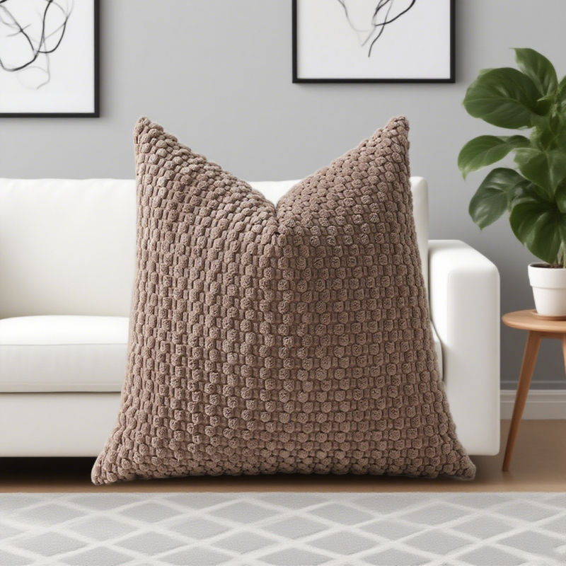 Határokon átnyúló, háromdimenziós, buborékmintás, kordbársony párnahuzat otthoni vendégeknek, luxus kanapé háttámla huzat