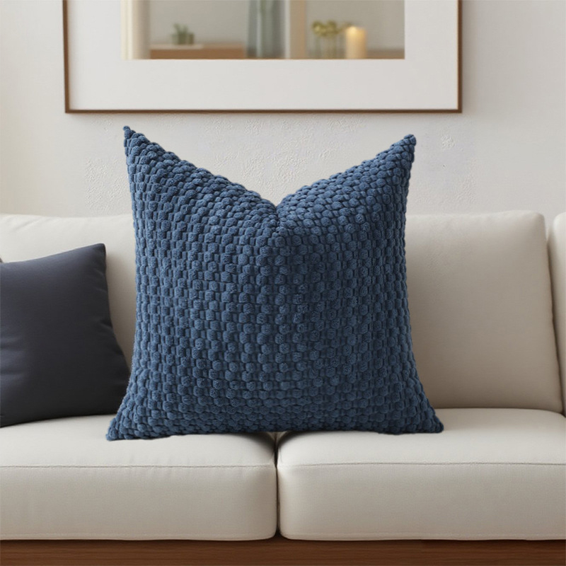 Határokon átnyúló, háromdimenziós, buborékmintás, kordbársony párnahuzat otthoni vendégeknek, luxus kanapé háttámla huzat