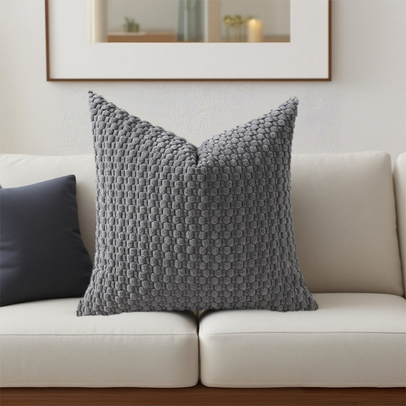 Határokon átnyúló, háromdimenziós, buborékmintás, kordbársony párnahuzat otthoni vendégeknek, luxus kanapé háttámla huzat