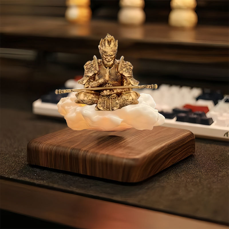 Черен мит Укунг Магнитни Левитационни Орнаменти Новогодишен Гадже Сун Укунг Ръчно Изработени Играчки Креативен Подарък за Момчета