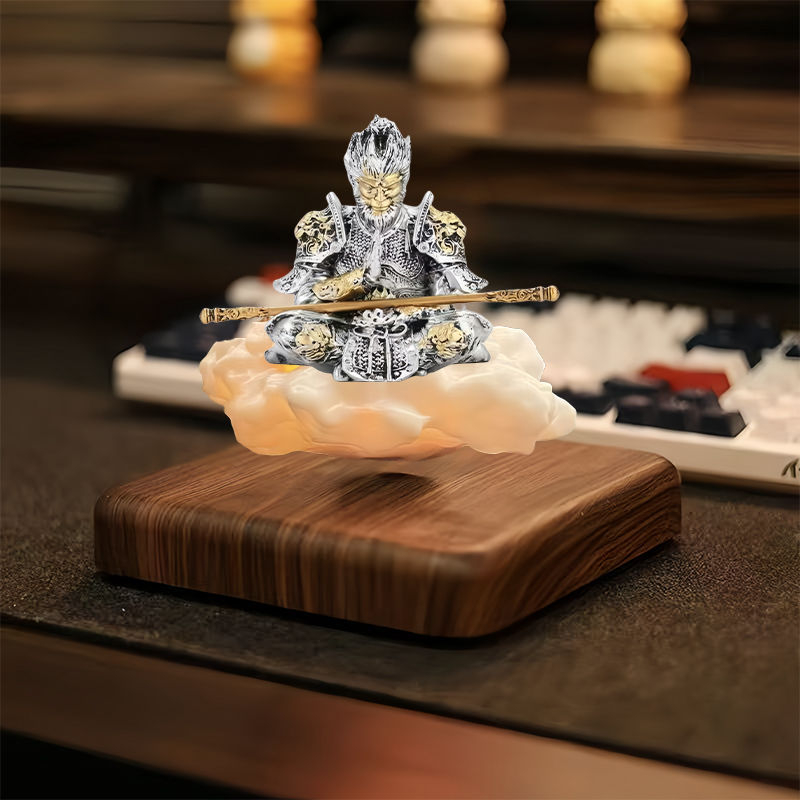 Черен мит Укунг Магнитни Левитационни Орнаменти Новогодишен Гадже Сун Укунг Ръчно Изработени Играчки Креативен Подарък за Момчета