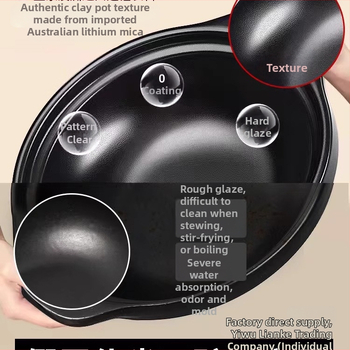Κατσαρόλα για βράσιμο για οικιακή χρήση, ανθεκτική στο αέριο, πήλινη κατσαρόλα υψηλής θερμοκρασίας για ξηρό μαγείρεμα, εστία ρυζιού, κεραμική, επαγγελματική μικρή κατσαρόλα για καθημερινή χρήση