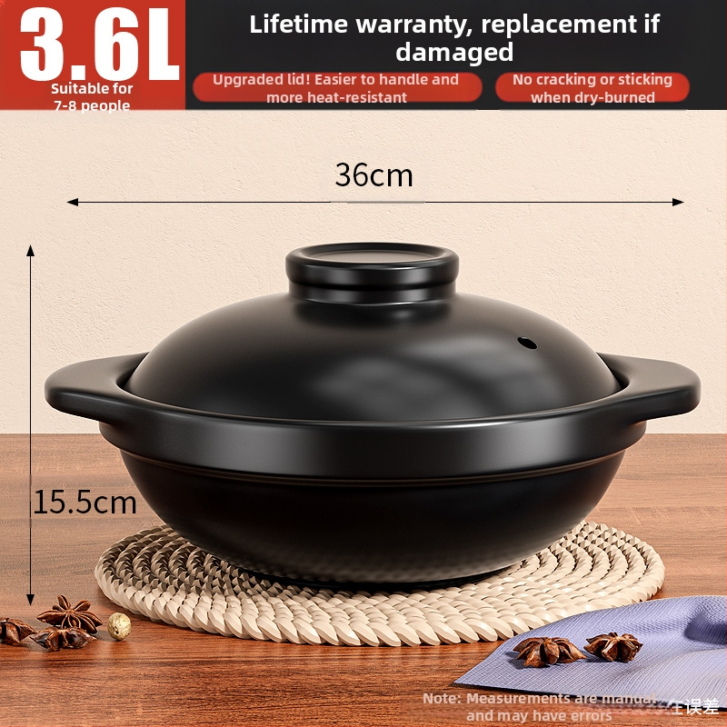 Koduseks kasutamiseks mõeldud hautisepott, gaasikindel kõrge temperatuuriga kuivküpsetus savipott riisi gaasipliidi supp keraamiline äriline väike hautis igapäevaseks kasutamiseks