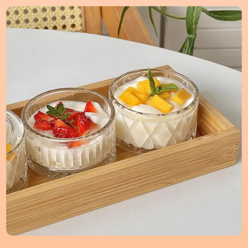 Σετ μπολ ✅ Κύπελλο σνακ εμπορικού σήματος Κύπελλο παγωτού Μπολ γυάλινο ποτήρι πουτίγκας Παγωτό Ins Style Δημοφιλές επιδόρπιο ξινό W18