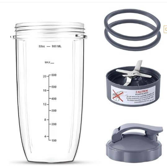 900 W puodelių sulčiaspaudės peiliukų priedai: 32 uncijų, 24 uncijų, 18 uncijų puodeliai