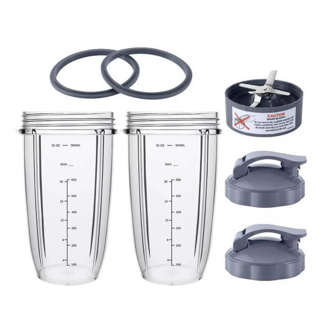 900 W puodelių sulčiaspaudės peiliukų priedai: 32 uncijų, 24 uncijų, 18 uncijų puodeliai