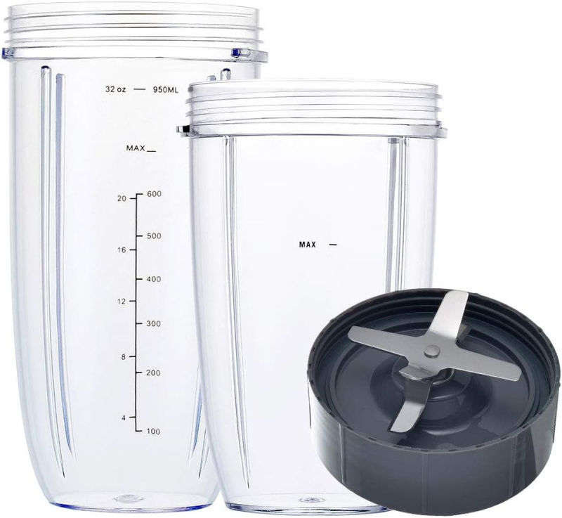 900 W puodelių sulčiaspaudės peiliukų priedai: 32 uncijų, 24 uncijų, 18 uncijų puodeliai