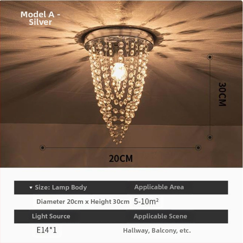 Ekspordi pakkumise Zhongshan lambid kristall klassikaline restoran soe magamistuba veranda vahekäik hulgimüük LED laelamp