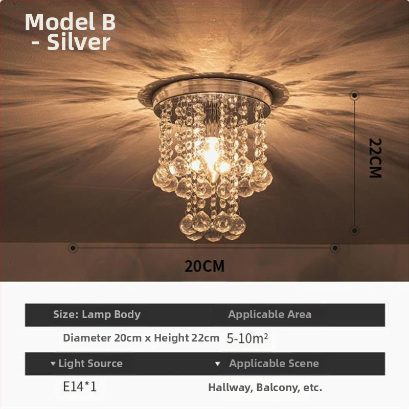 Ekspordi pakkumise Zhongshan lambid kristall klassikaline restoran soe magamistuba veranda vahekäik hulgimüük LED laelamp