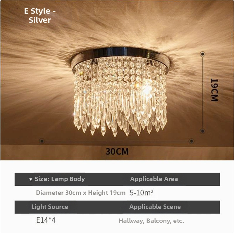 Ekspordi pakkumise Zhongshan lambid kristall klassikaline restoran soe magamistuba veranda vahekäik hulgimüük LED laelamp