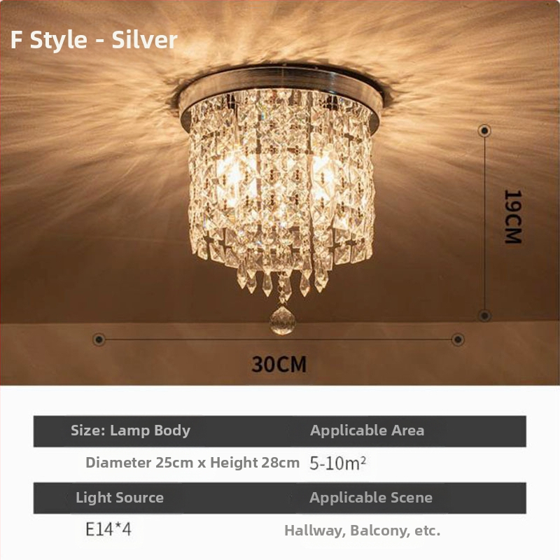 Ekspordi pakkumise Zhongshan lambid kristall klassikaline restoran soe magamistuba veranda vahekäik hulgimüük LED laelamp