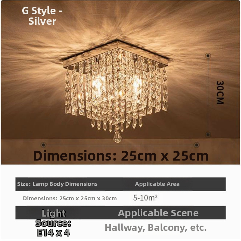 Ekspordi pakkumise Zhongshan lambid kristall klassikaline restoran soe magamistuba veranda vahekäik hulgimüük LED laelamp