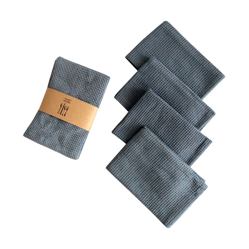 „Crossborder“ namų virtuvės grynos medvilnės paprastas indų plovimo šluostė vaflinis arbatos rankšluostis keturių kostiumų virtuvinis rankšluostis servetėlė