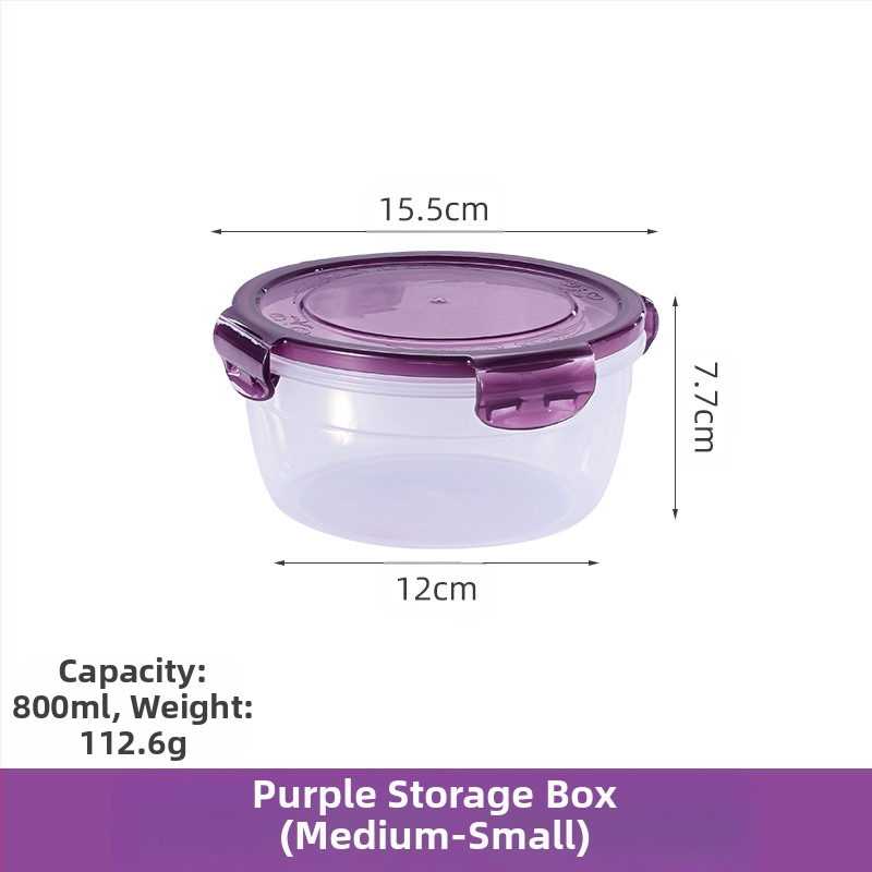 Prekogranični zadebljani plastični set za povrće, prehrambena kvaliteta, velikog kapaciteta, zatvorena kutija, kuhinjska okrugla posuda za povrće, za mikrovalnu pećnicu