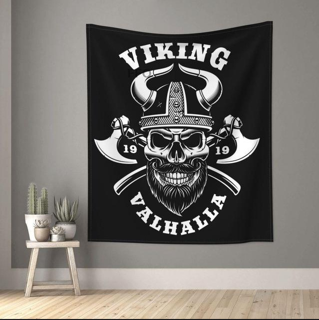 Гоблен Викинг Винтидж гоблен Мистериозна врана Стенен гоблен Бохемски Таро гоблен за хол