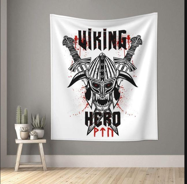 Гоблен Викинг Винтидж гоблен Мистериозна врана Стенен гоблен Бохемски Таро гоблен за хол