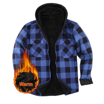 Ζεστό Πουκάμισο Amazon Explosions Ανδρικό Πουκάμισο American με επένδυση από φλις και παχύ φανελένιο καρό, Ανδρικό Πουκάμισο από Ολόσωμο Βελούδο