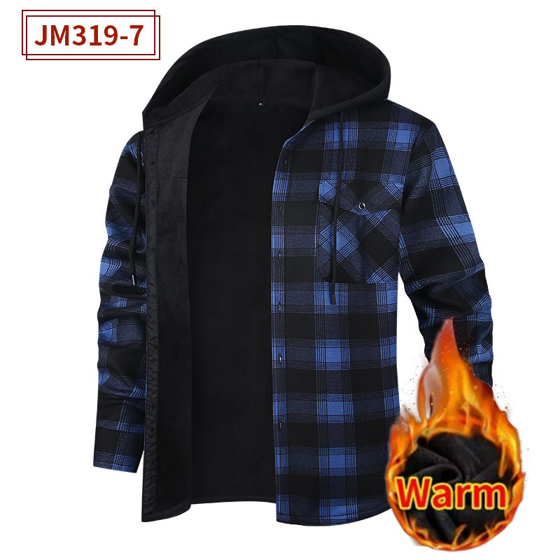 Amazon Explosions topla košulja Muška flis podstavljena zadebljana flanelska karirana američka košulja Muška košulja od jednodijelnog baršuna