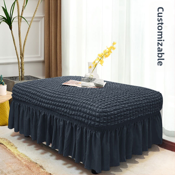 Плътен цвят, универсален калъф за педали Seersucker, домашен калъф за педали без ръкави, модерен прост еластичен калъф за диван