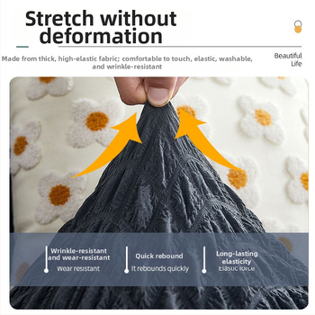 Плътен цвят, универсален калъф за педали Seersucker, домашен калъф за педали без ръкави, модерен прост еластичен калъф за диван