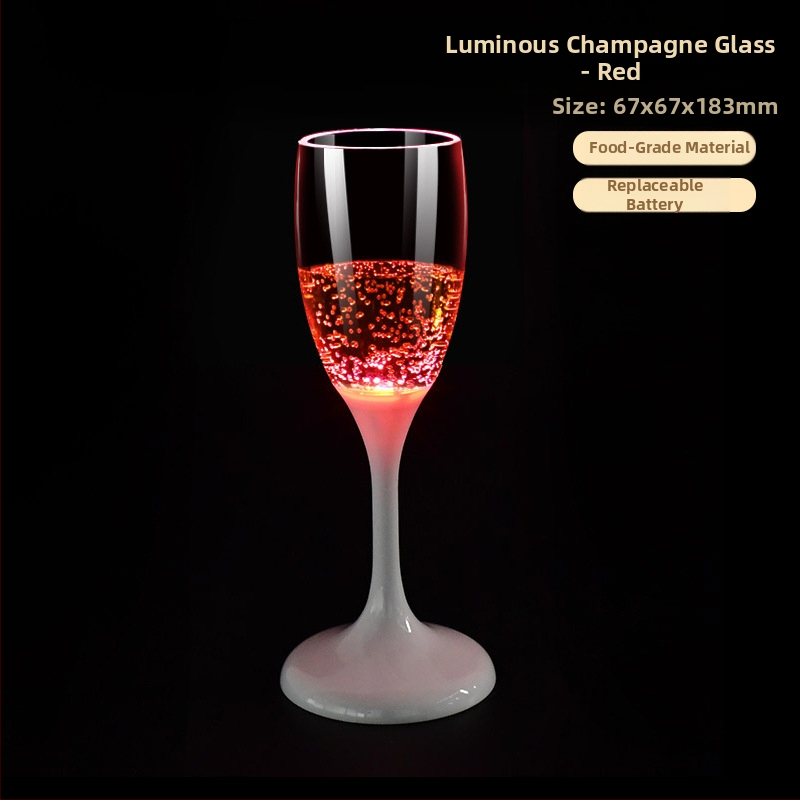 Kreatív LED világító pohár ktv bár pezsgőspohár műanyag bor koktél élelmiszeripari minőségű borospohár karácsonyi ajándék