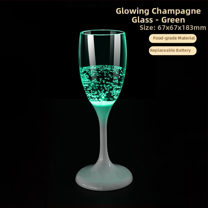 Kreatív LED világító pohár ktv bár pezsgőspohár műanyag bor koktél élelmiszeripari minőségű borospohár karácsonyi ajándék