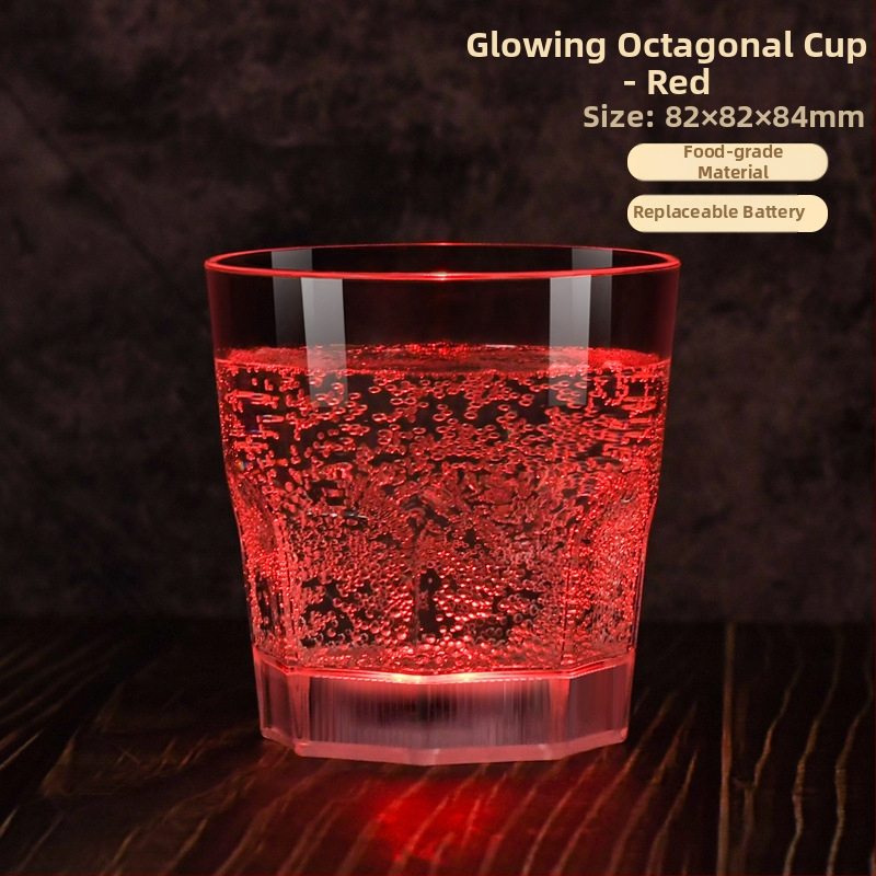 Kreatív LED világító pohár ktv bár pezsgőspohár műanyag bor koktél élelmiszeripari minőségű borospohár karácsonyi ajándék