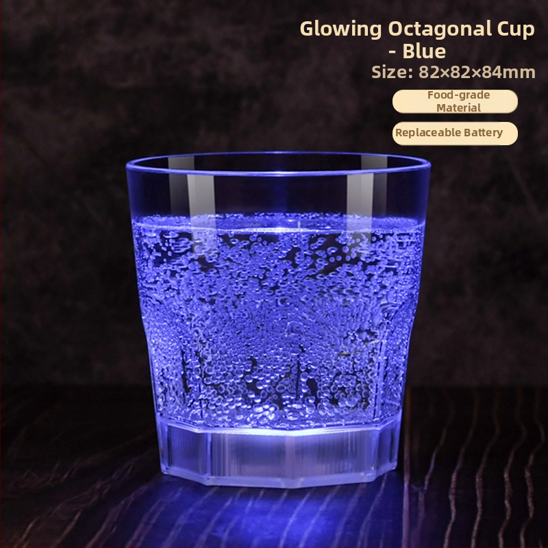 Kreatív LED világító pohár ktv bár pezsgőspohár műanyag bor koktél élelmiszeripari minőségű borospohár karácsonyi ajándék