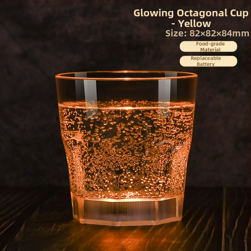 Kreatív LED világító pohár ktv bár pezsgőspohár műanyag bor koktél élelmiszeripari minőségű borospohár karácsonyi ajándék