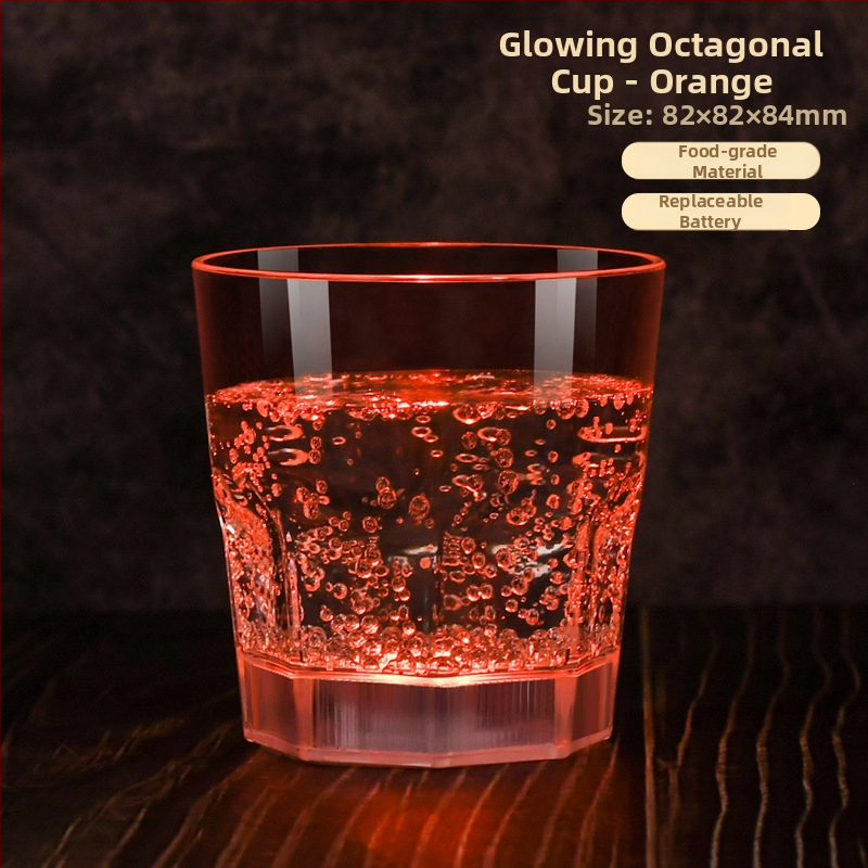 Kreatív LED világító pohár ktv bár pezsgőspohár műanyag bor koktél élelmiszeripari minőségű borospohár karácsonyi ajándék