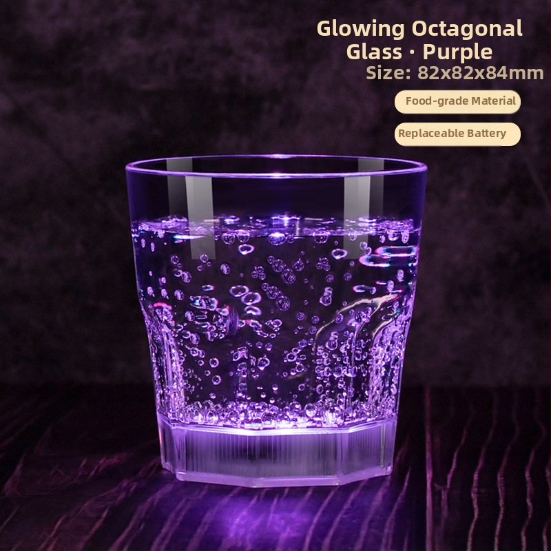 Kreatív LED világító pohár ktv bár pezsgőspohár műanyag bor koktél élelmiszeripari minőségű borospohár karácsonyi ajándék
