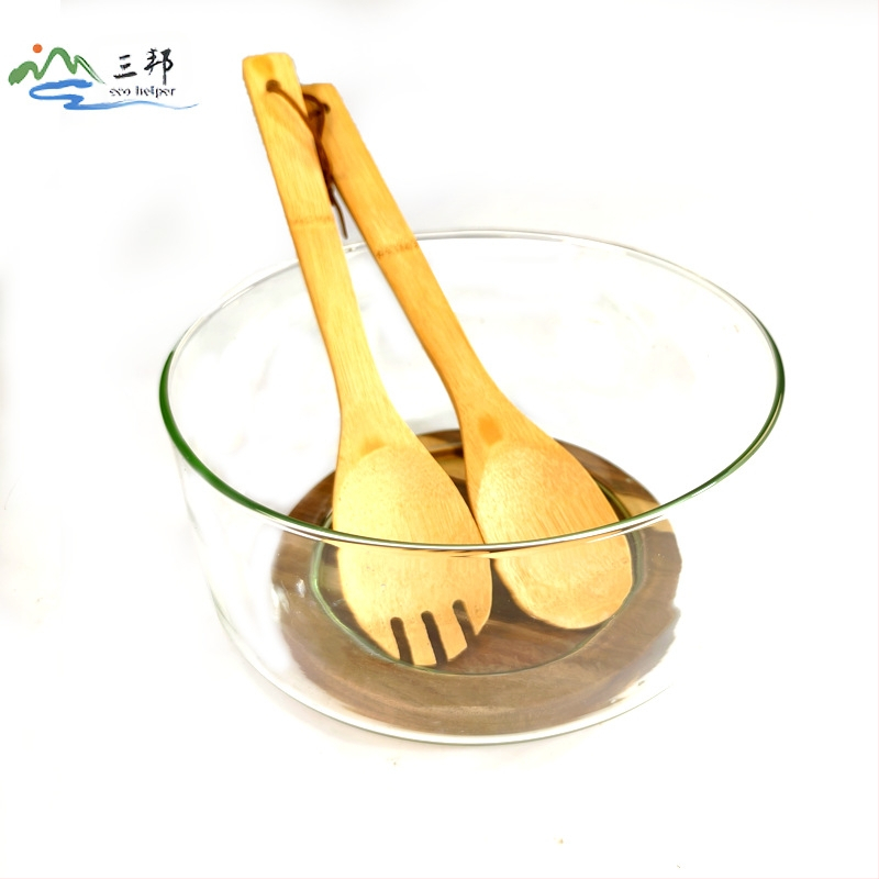 Akácfa salátástál otthoni használatra, természetes bambusztál, extra nagy fa tésztatál, gyermek leesés- és forrázásgátló tál