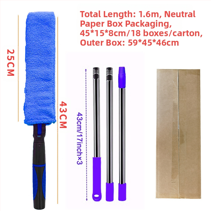 Tarpų valymo šepetys buitiniam žaliuzių šepečiui, oro kondicionieriaus oro išleidimo angos šepečiui, kuris gali prailginti lubų valymo šluostę