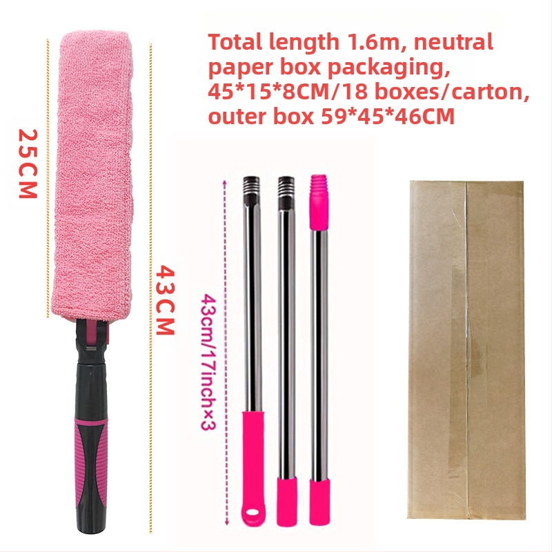 Tarpų valymo šepetys buitiniam žaliuzių šepečiui, oro kondicionieriaus oro išleidimo angos šepečiui, kuris gali prailginti lubų valymo šluostę