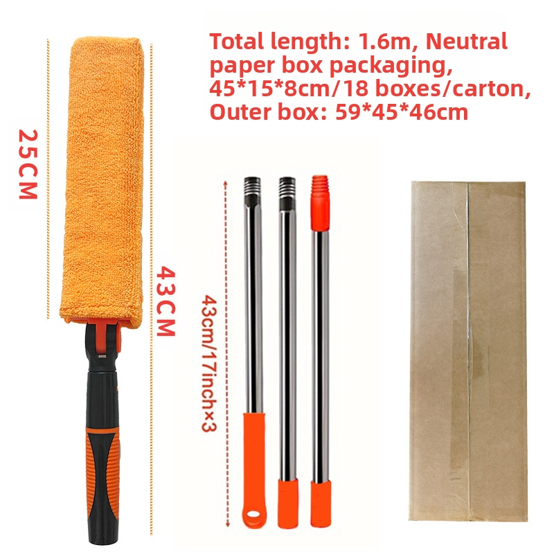 Tarpų valymo šepetys buitiniam žaliuzių šepečiui, oro kondicionieriaus oro išleidimo angos šepečiui, kuris gali prailginti lubų valymo šluostę